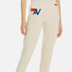 Aviator Nation Women's Cream Sweatpants